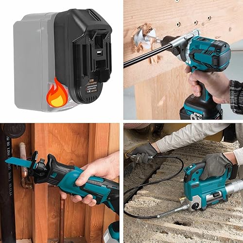 Miniatura 2 de Convertidor de batería DM18M para herramientas Makita, para Milwaukee M18 18V y para Dewalt 20V Adaptador de iones de litio de batería (solo