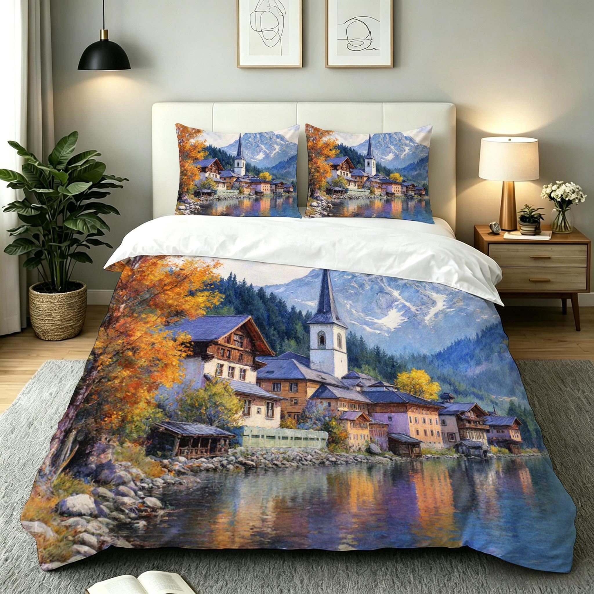 Housse de couette microfibre paysage pour retrouver un sommeil zen