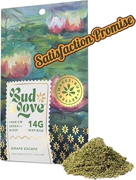 Bud Love Herbal Mixer Makes Bud Better! Grape Escape 14g Double-Seal Pouch All Natural