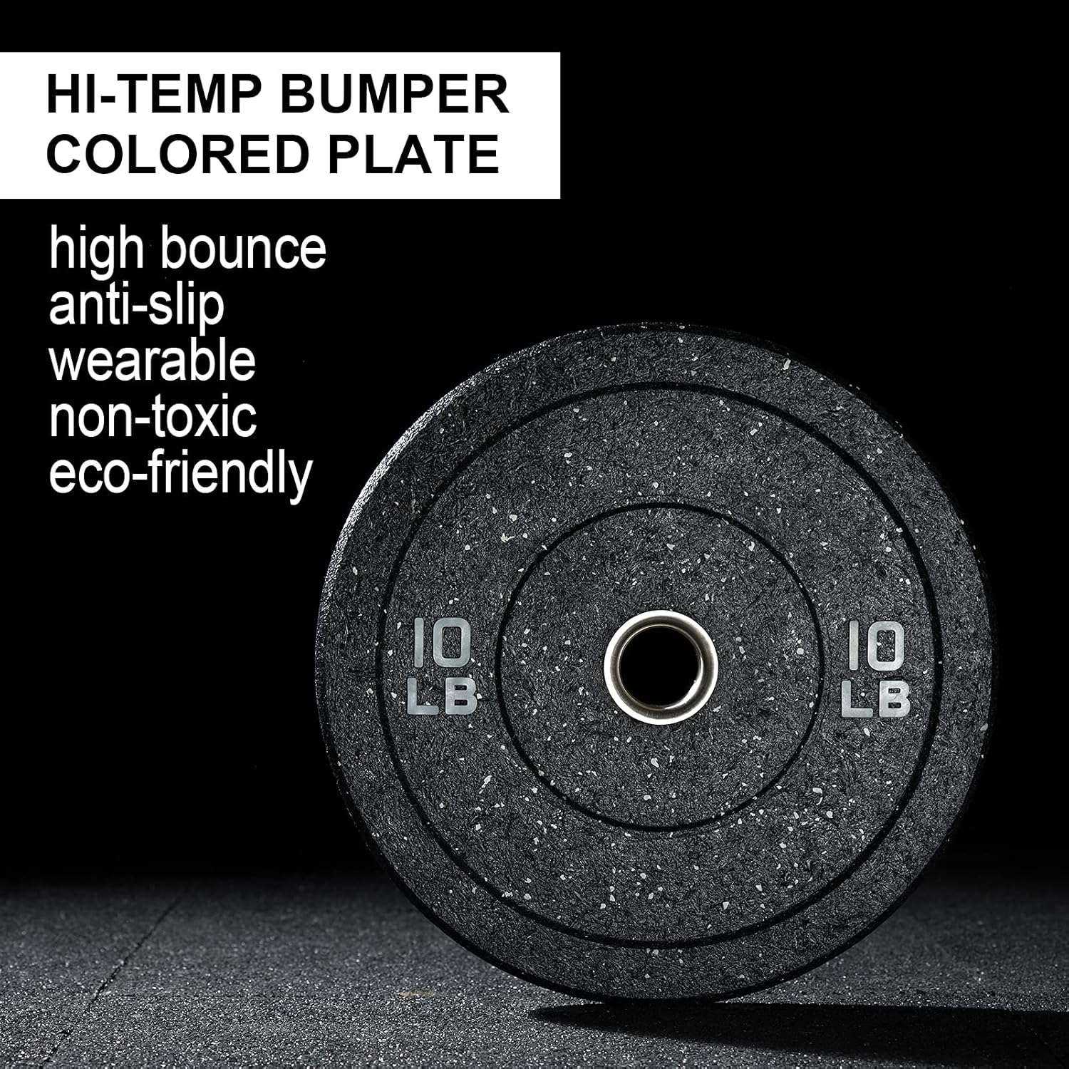 papababe Bumper Plates, Hi-Temp Olympic Weight Plates with Colored Fleck-Rubber Weights Plates for Weight Lifting and Strength Training : Sports & Outdoors