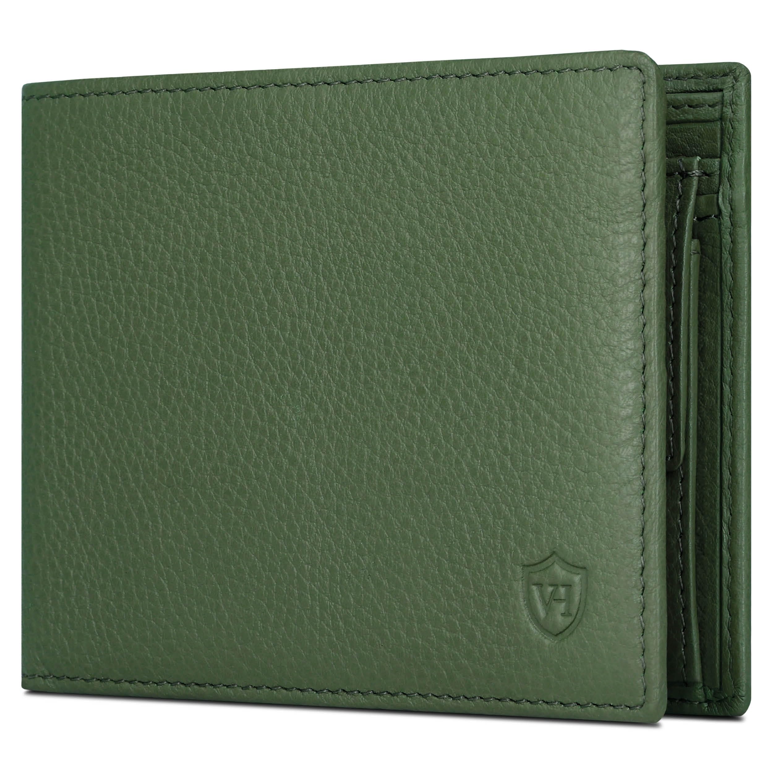 VON HEESEN Leder Geldbörse RFID Schutz I Echtleder Geldbeutel für Damen & Herren I Portemonnaie Brieftasche Wallet Portmonee
