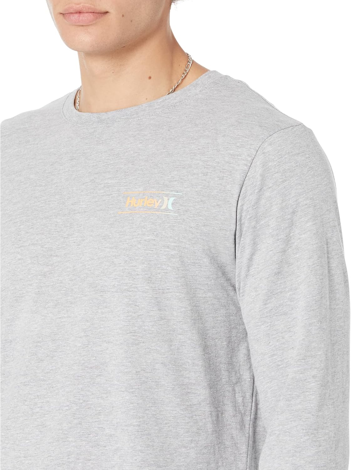 Hurley Everyday Washed One and Only Slashed LS T-Shirt - Dark Grey Heather