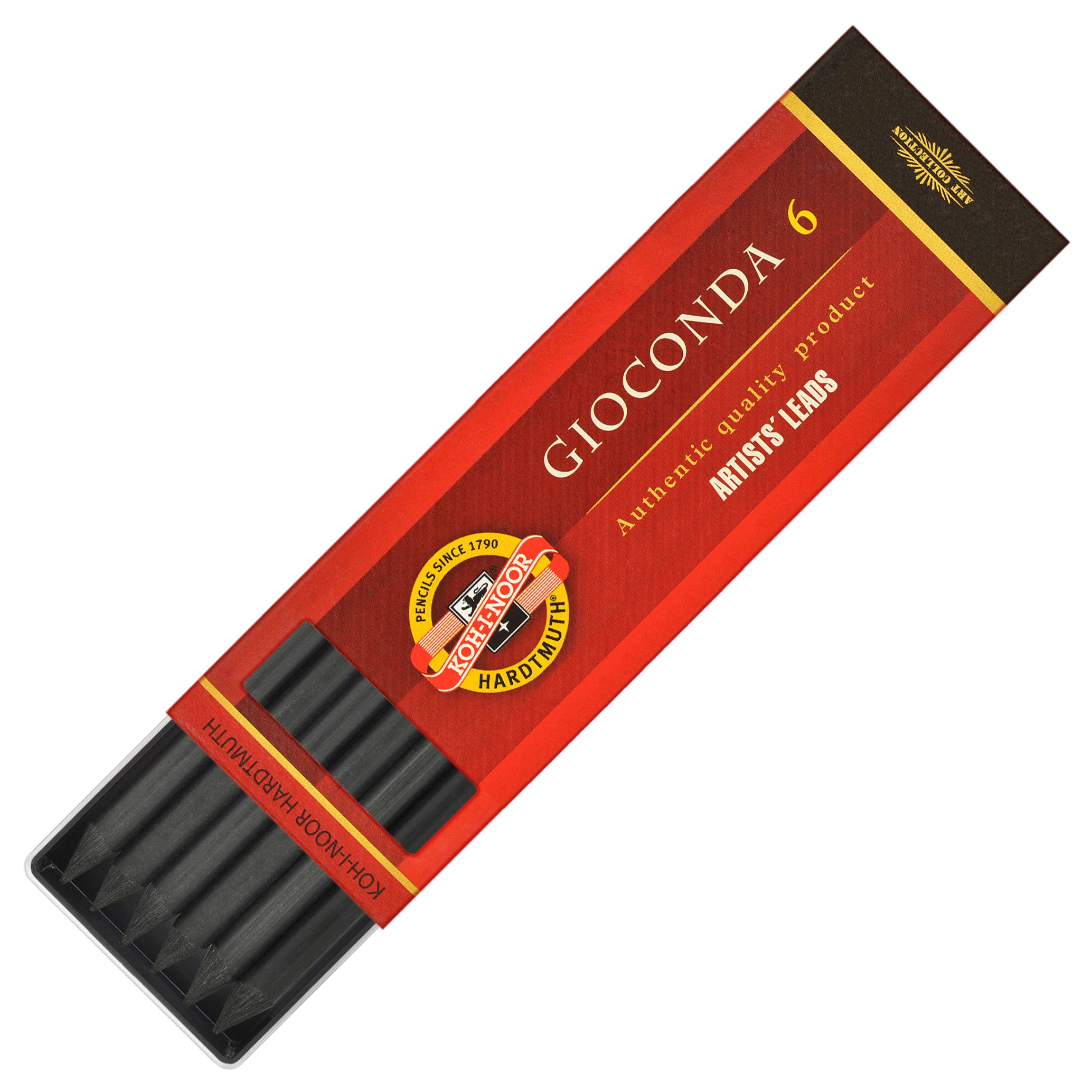 Koh-I-Noor Black 6 Gioconda Negro 5.6 Mm Drawing Leads. 4345/2 Medium