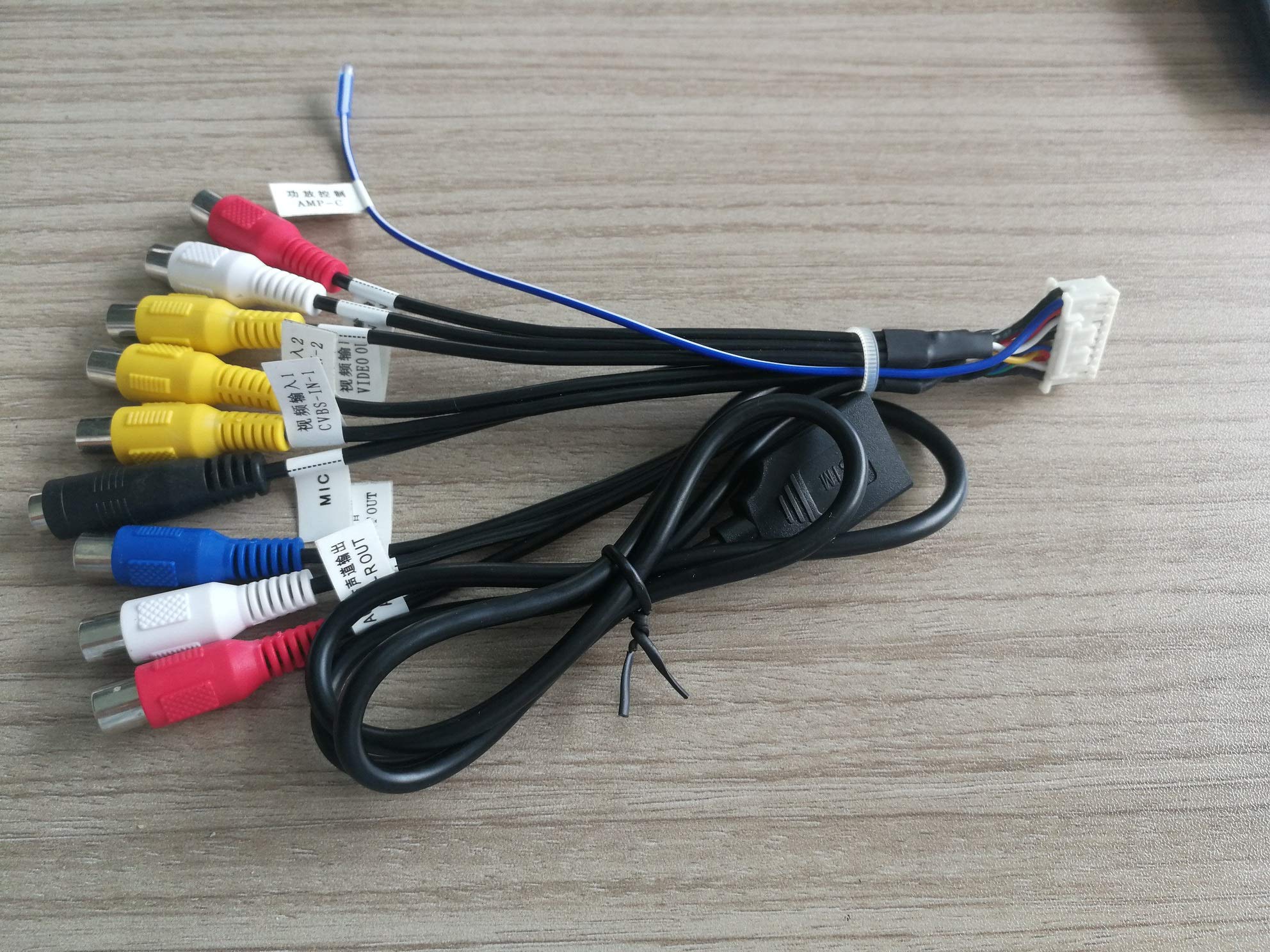 WOSTARS Video and Audio RCA+ Extra Mic + 4G SIM Card slot all in one Cable