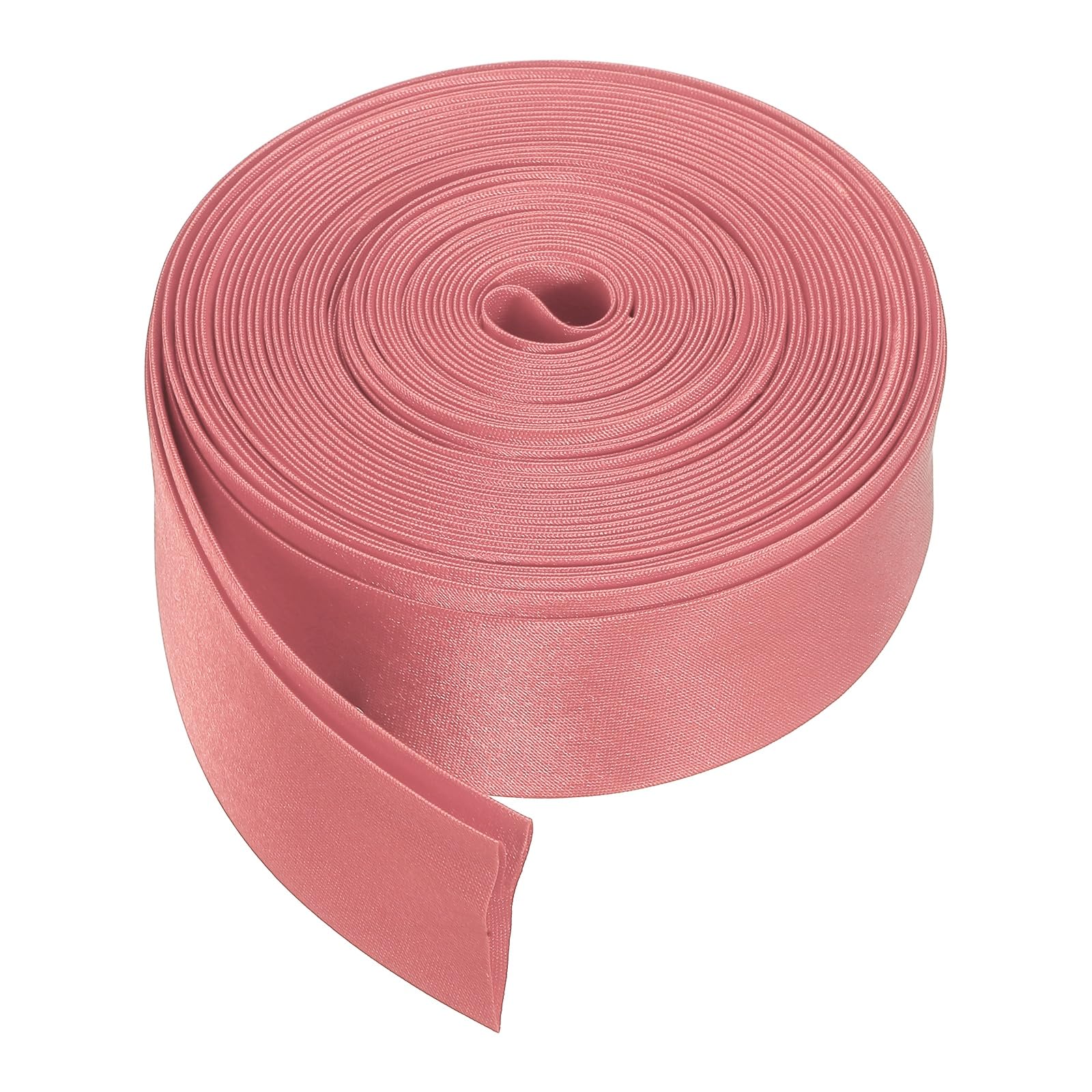 sourcing map Double Fold Bias Tape for Sewing, 1 Inch x 5.5 Yards Satin Bias Binding Tape Continuous Bulk for Quilting Blanket Binding Seaming Hemming Fabric Piping DIY Craft, Red Pink
