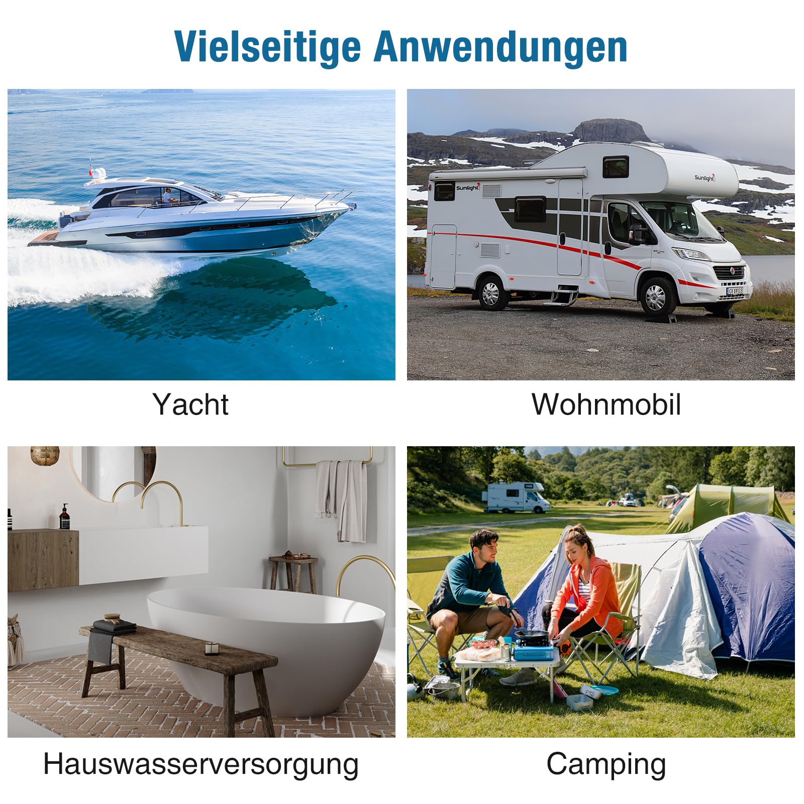 Druckspeichertank 1L 125 PSI Ausdehnungsgefäß Trinkwasser Drucklufttank Akkumulator Drucktank Druckspeichertank für Boots Reiseanhänger Wohnwagen Water System Zubehör