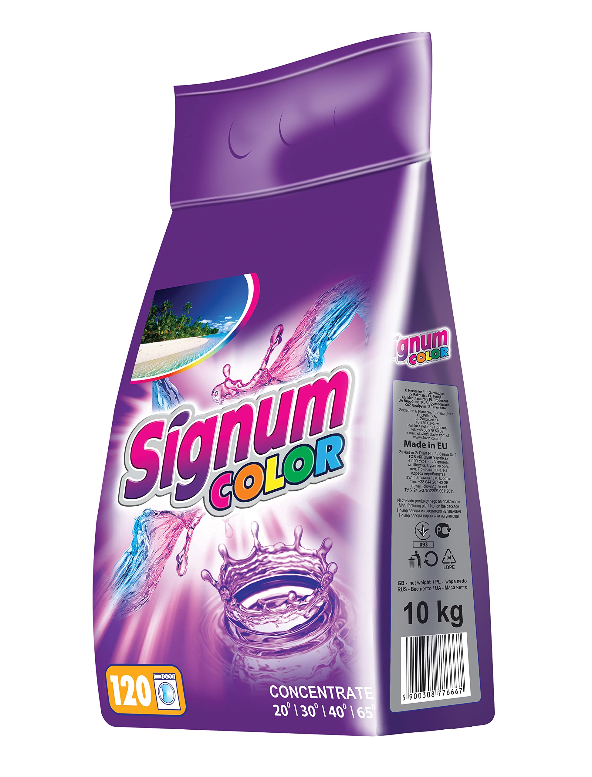 SIGNUM COLOR (120 Lavados) detergente en polvo 10 kg detergente para láminas