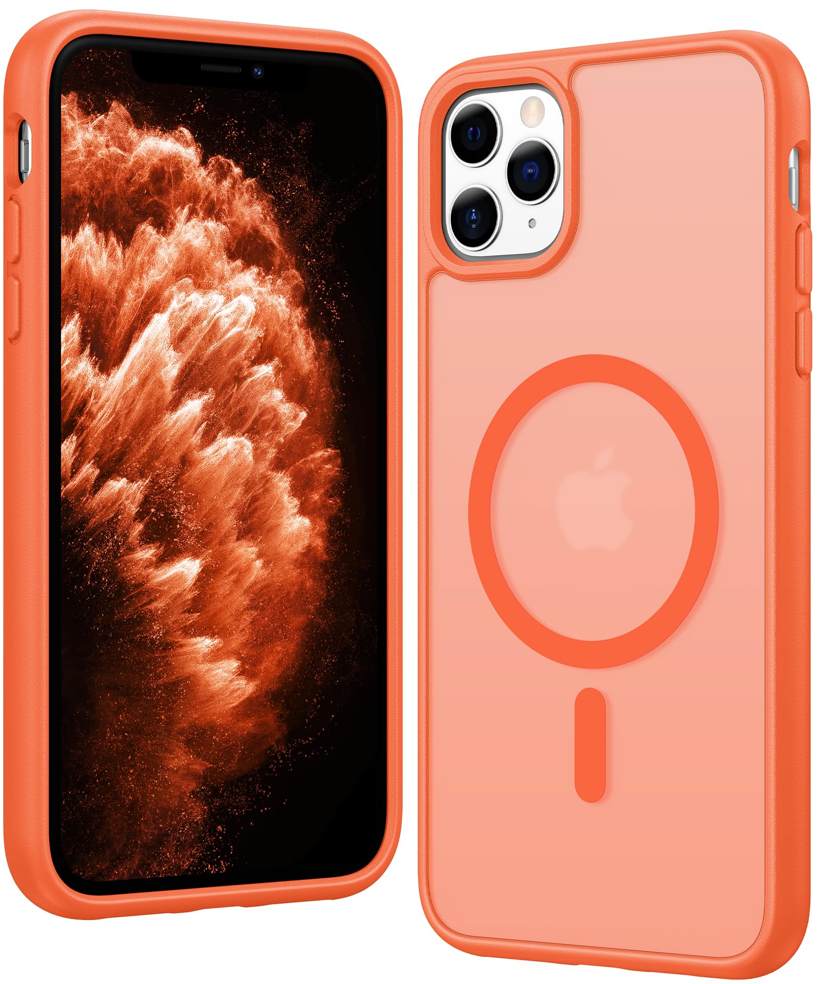 FNTCASE for iPhone 11 Pro Case Matte Slim Compatible with Magsafe | Anti Yellowing, Magnetic, Military Grade, Drop Protection, Rugged Protective, Translucent Cell Phone Cover