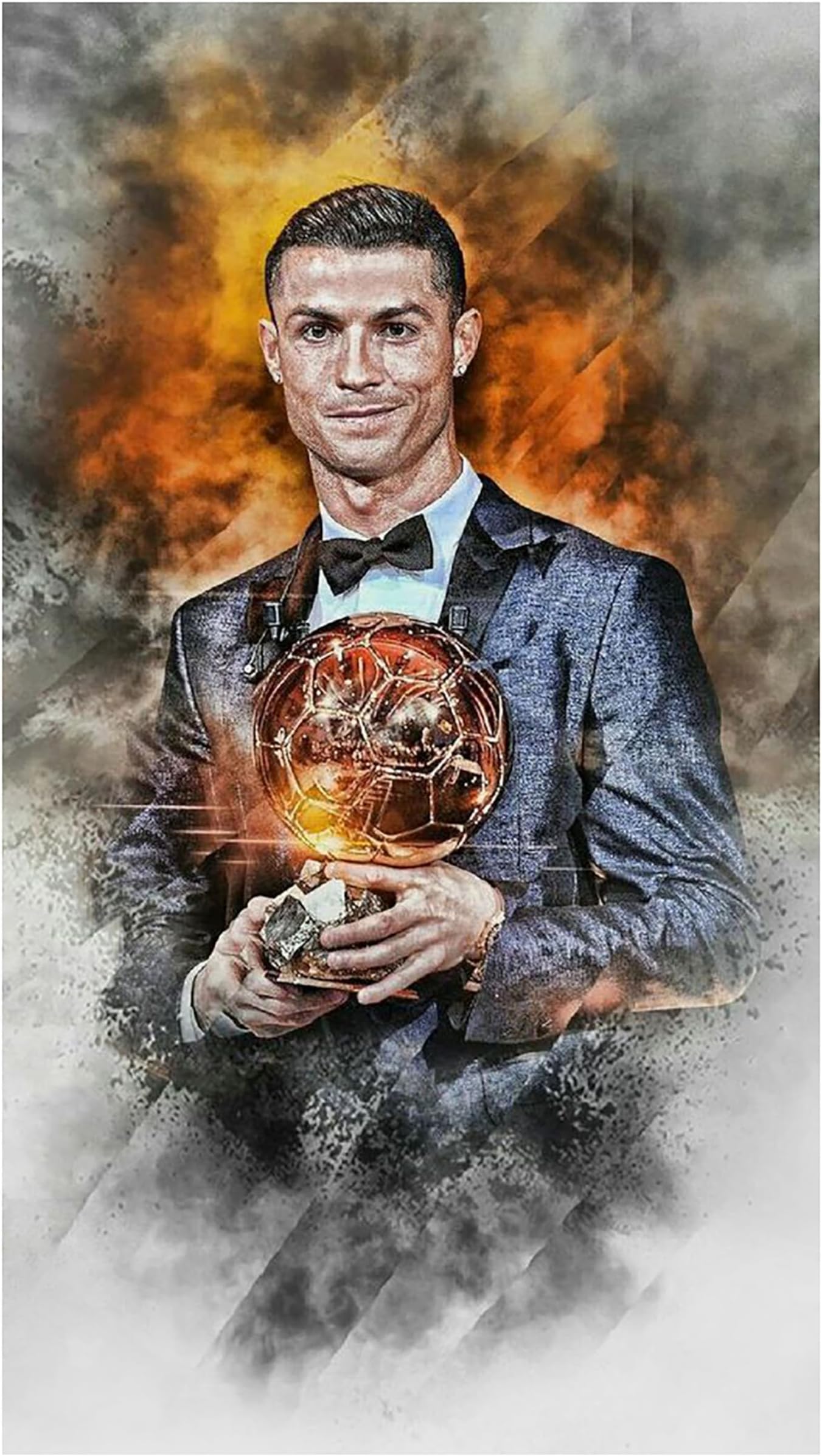 PCP Digital Football Super Star Soccer Legend Cristiano Ronaldo Paper (300GSM) Poster | Football Player Posters for Wall | Sports Motivational Poster | CR7 Wall Poster (12x18 inch,CR7 Poster3)
