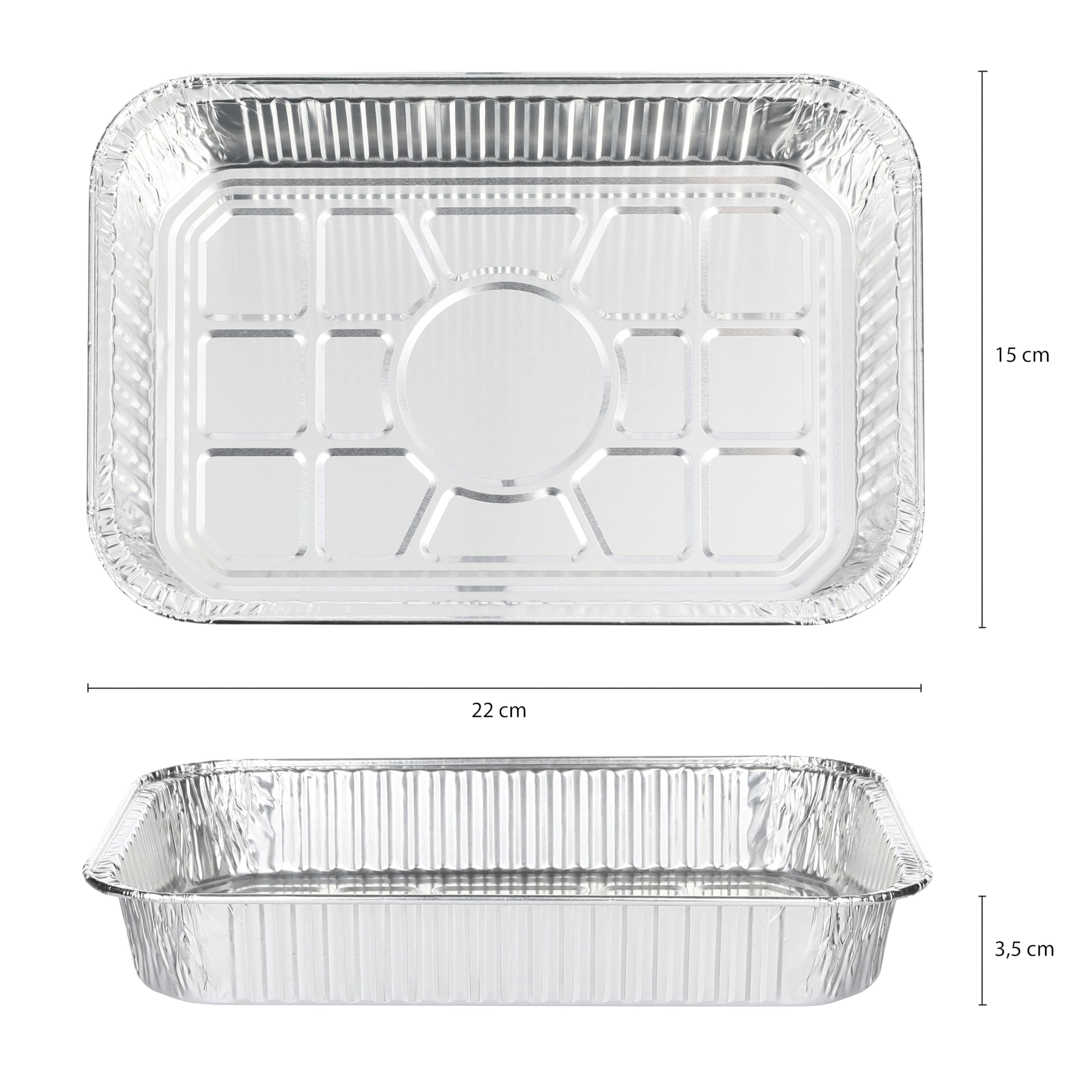 Die Vaily Alu Tropfschalen Klein bieten eine praktische Lösung zur Fettauffangung beim Grillen.