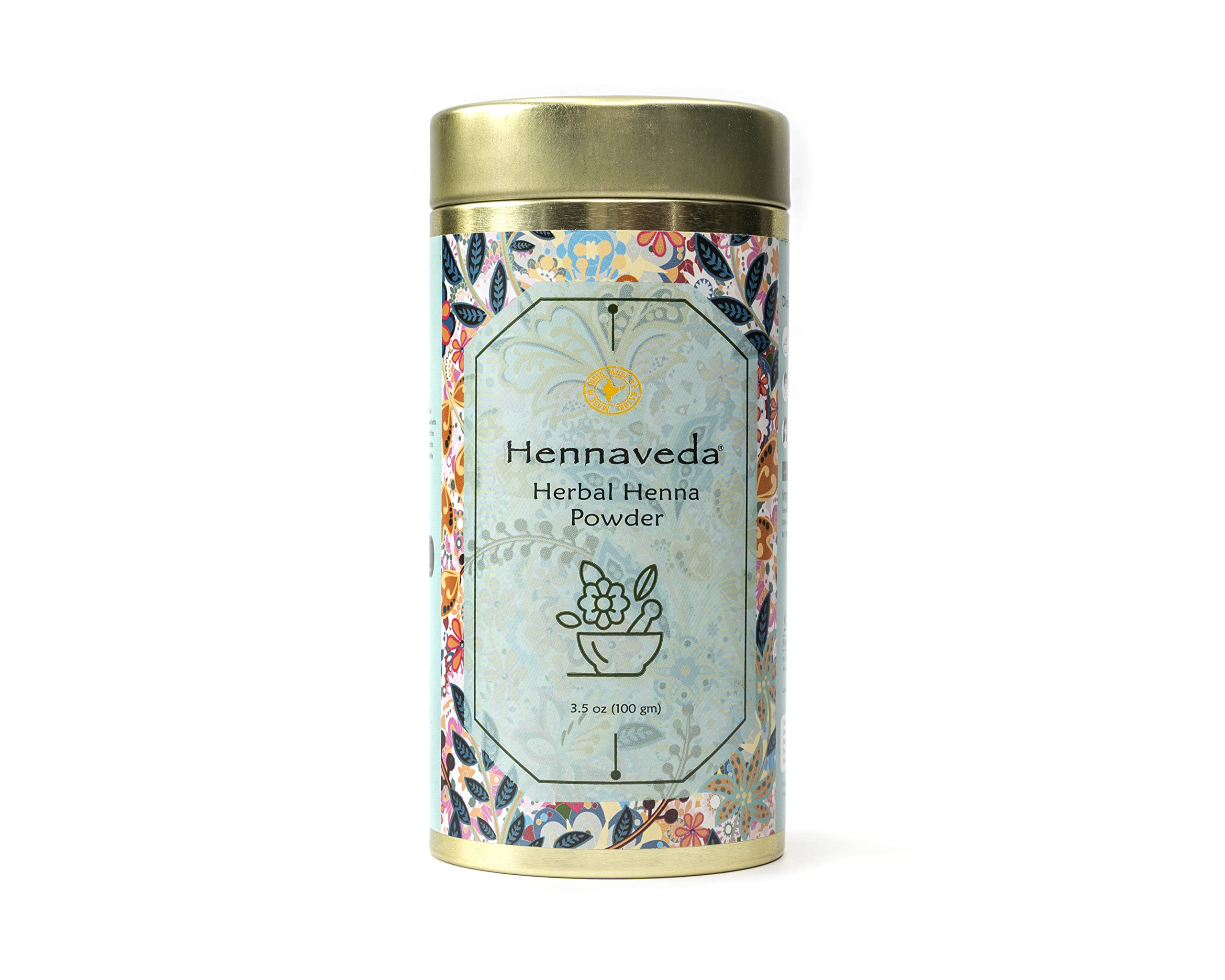 Hennaveda Herbal Henna Powder with Dye Brush, Hand Gloves, and Shower Cap | No Artificial Color, Chemical-Free Natural Mehandi | Ayurvedic Blend Hair Color For Men and Women (100 g)-picture-51
