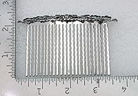 Vista 6 de Faship Hermoso peine de pelo floral de cristal de diamantes de imitación azul