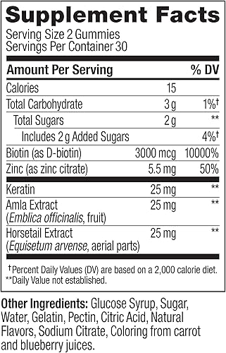 Miniatura 8 de OLLY - Gomitas Heavenly Hair para el cabello, favorecen un crecimiento del cabello fuerte y saludable, con queratina, biotina, Amla, sabor a