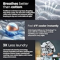 Vista 4 de Silvery Edredón refrescante con infusión de plata, galardonada manta de enfriamiento para personas que duermen con calor con tecnología Silvery