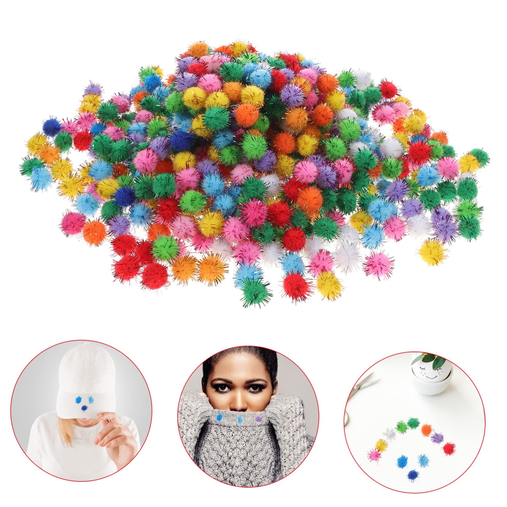 LALAFINA Weihnachtsdekoration Pompons Partydekorationen Rote Bommelkugel Rote, Weiße Und Blaue Pompons Weihnachtliche Pompons Cheerleader-Pompons Pomponwolle Plüsch
