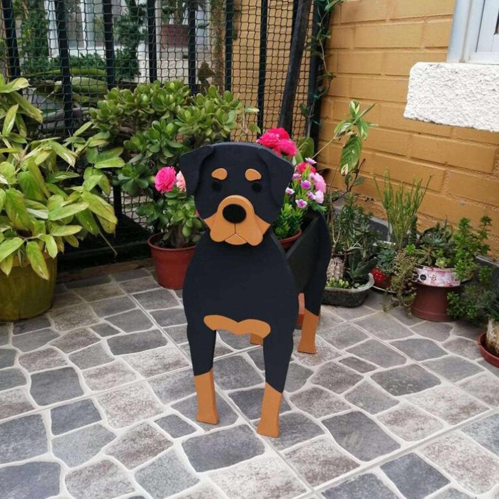 Hiiaodecor Routiar Planter Cute Animal Shaped Plant Pot Flower Pots Gifts For Women Pet Lovers Indoor Outdoor Garden Home Office Decor,34 * 24cm/13.38 * 9.45in