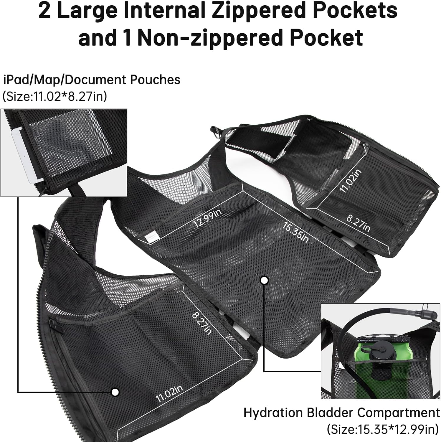 Tactical Vest, Lightweight Adjustable Airsoft Vest with Detachable Belt & Holster, Tactical Vest for Men for Adults CS/Hunting/Training/Cosplay