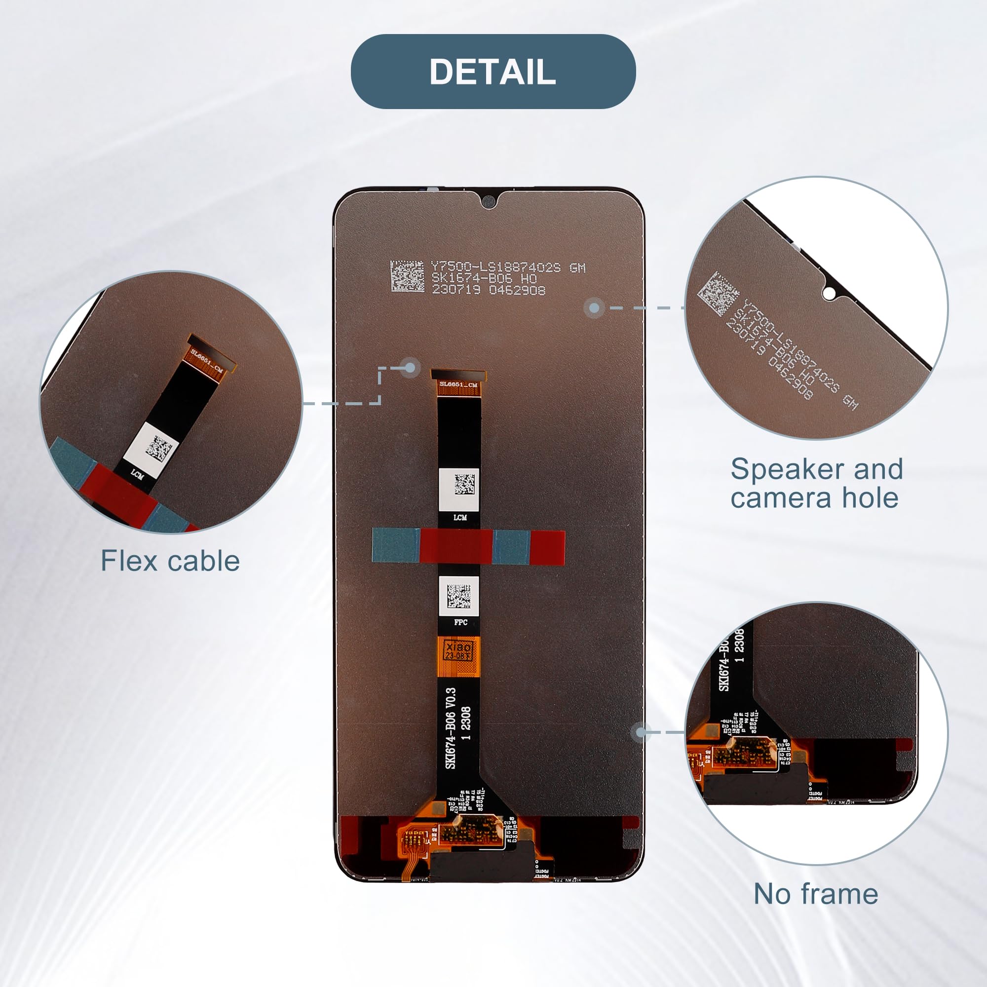 Display LCD Per Oppo Realme C53 - Touch Screen Digitizer, RMX3762/RMX3760 - Foto 10