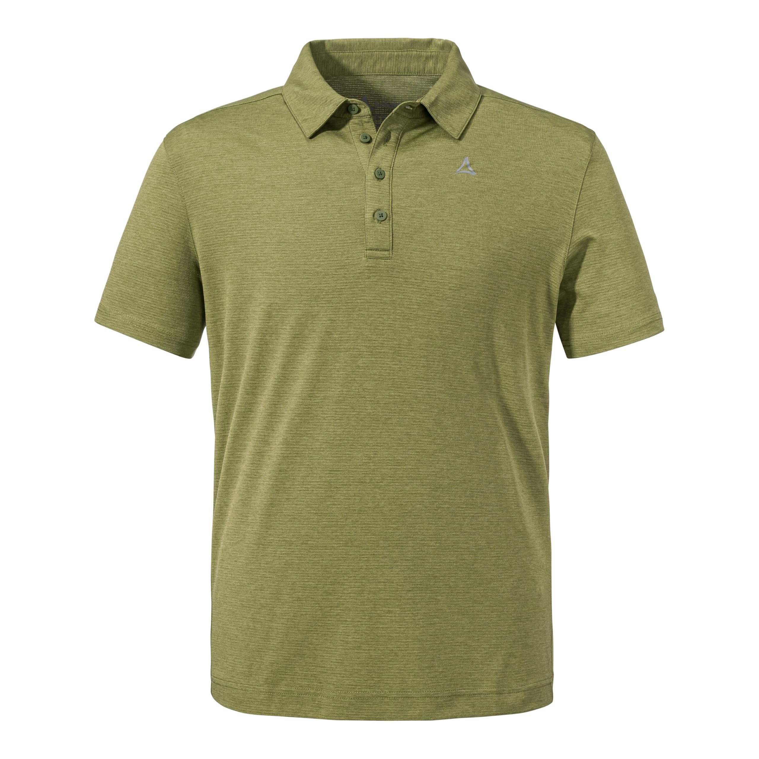Schöffel Herren CIRC Polo Shirt Tauron M, kreislauffähiges Wandershirt, schnell trocknendes, leichtes Poloshirt mit Fast 100% Recyclingfähigkeit, solid Olive, 64