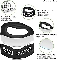 Vista 3 de Urbanstrive Heavy Duty Stainless Steel Pizza Cutter with Cover, Super Sharp Blade Pizza Knife Pizza Cutter Rocker, Perfect Kitchen Gadgets for Pizza