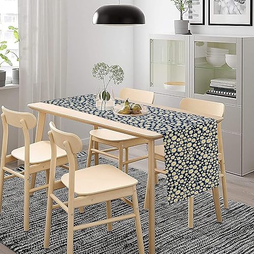 Miniatura 206 de Camino de mesa ondulado de los años 70, retro, hippie abstracto, vintage, verde, rosa, con estampado de ondas para el hogar, cocina, comedor, patio,