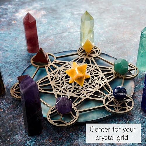 Miniatura 377 de Amazing Gemstone Larvikite Merkaba Crystal – Estrella de Merkaba metafísica de 1 pulgada para meditación – Cristal tetraedro energético y piedras