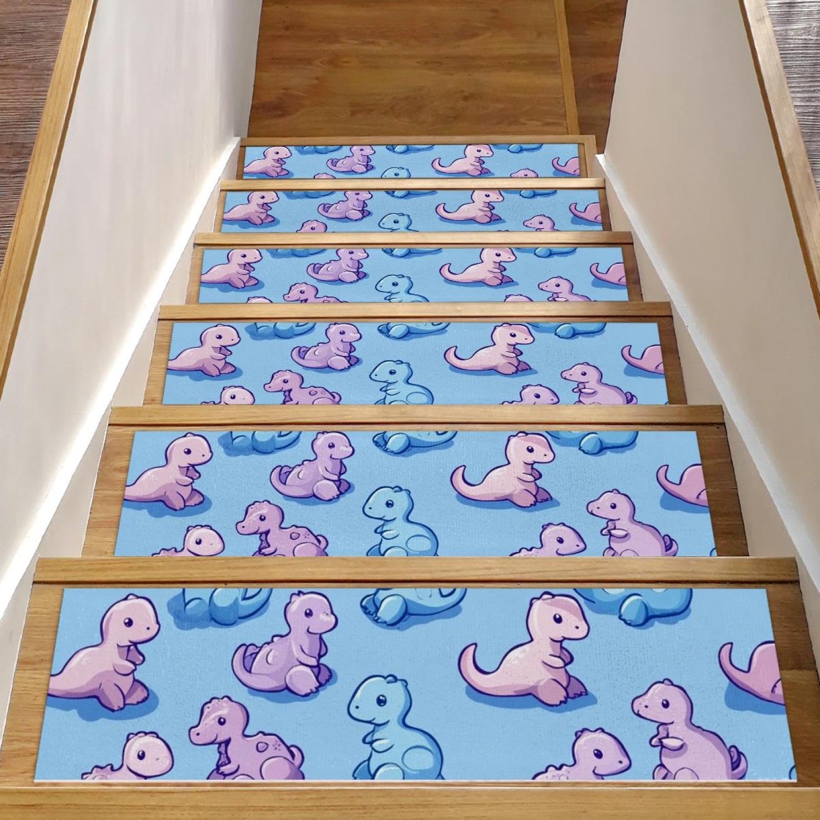 Alfombras antideslizantes para mascotas y niños en escaleras de madera interiores CHENZZZZ