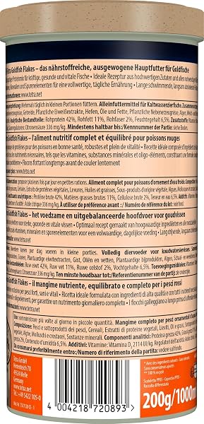 TETRA - Aliment Complet en Flocons - Pour Poissons Rouges et d'Eau Froide - Avec Couvercle Doseur - 1 Litre - 2