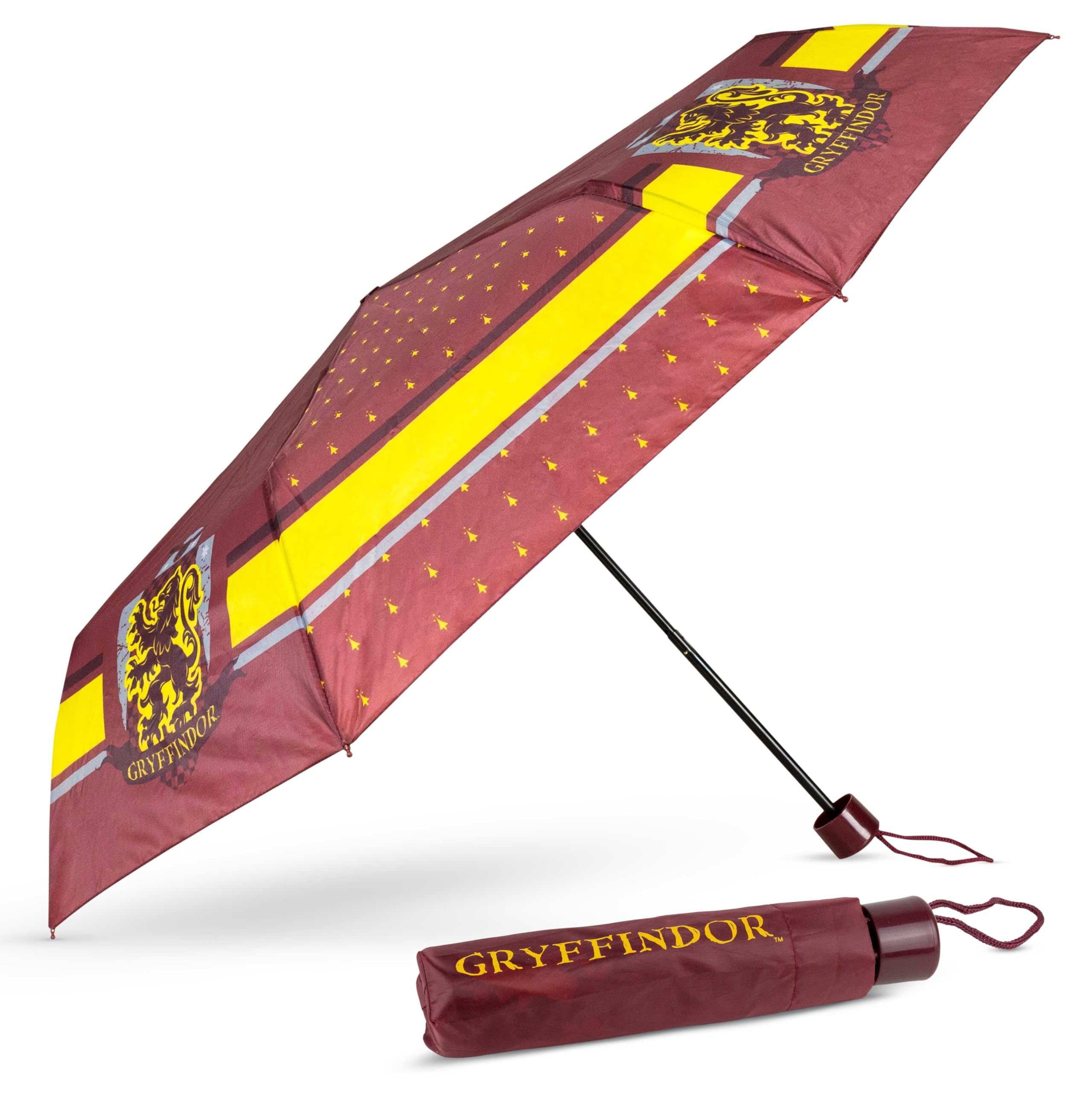 BONNYCOUmbrella Windproof Strong of Harry Potter. Maroon Umbrella Compact with Reinforced Structure, Folding Brolly for Bag, Backpack or Travel. Mini Pocket Brolly, Original Gifts for Men Women