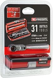 Coffret 31 pièces embouts 1/4 + cliquet FACOM - R.180J31PB"