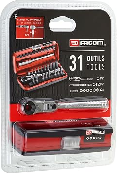 Facom Socket Spanner Set 1/4 Teeth R.180 31-Piece