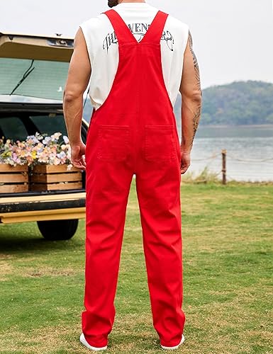 Miniatura 2 de Overoles para Hombre de Mezclilla de Moda, Mono de Trabajo Utilitario para Mujer, Peto con Bolsillos