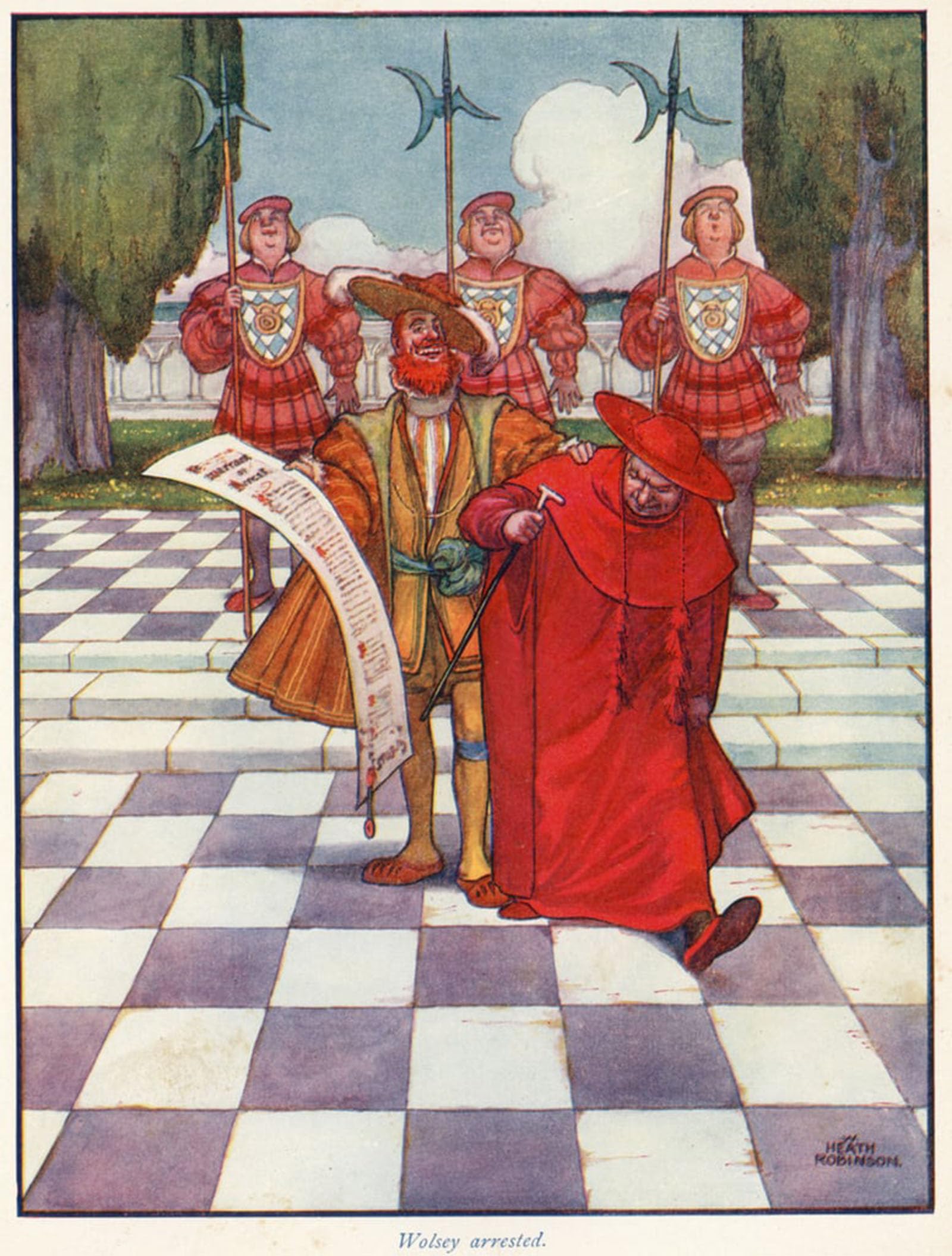 Cuadro en lienzo de William Heath Robinson para decorar salones elegantes de 60x90cm 5