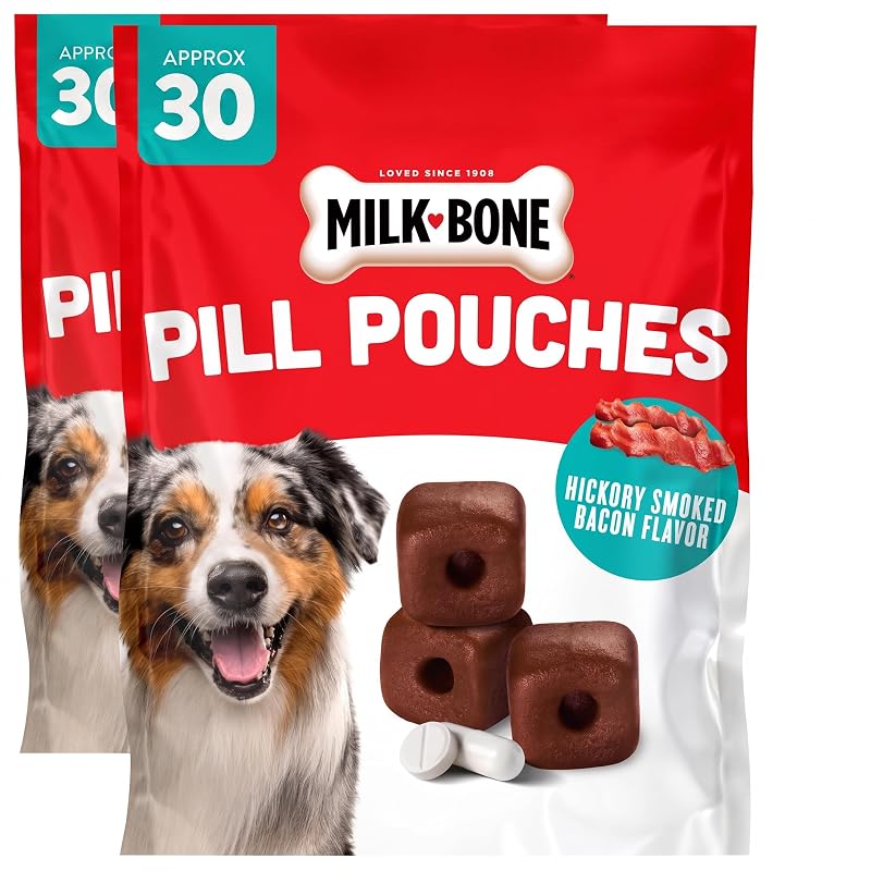 Petisco porta-comprimidos para cães sabor bacon defumado Milk-Bone, 60 unidades