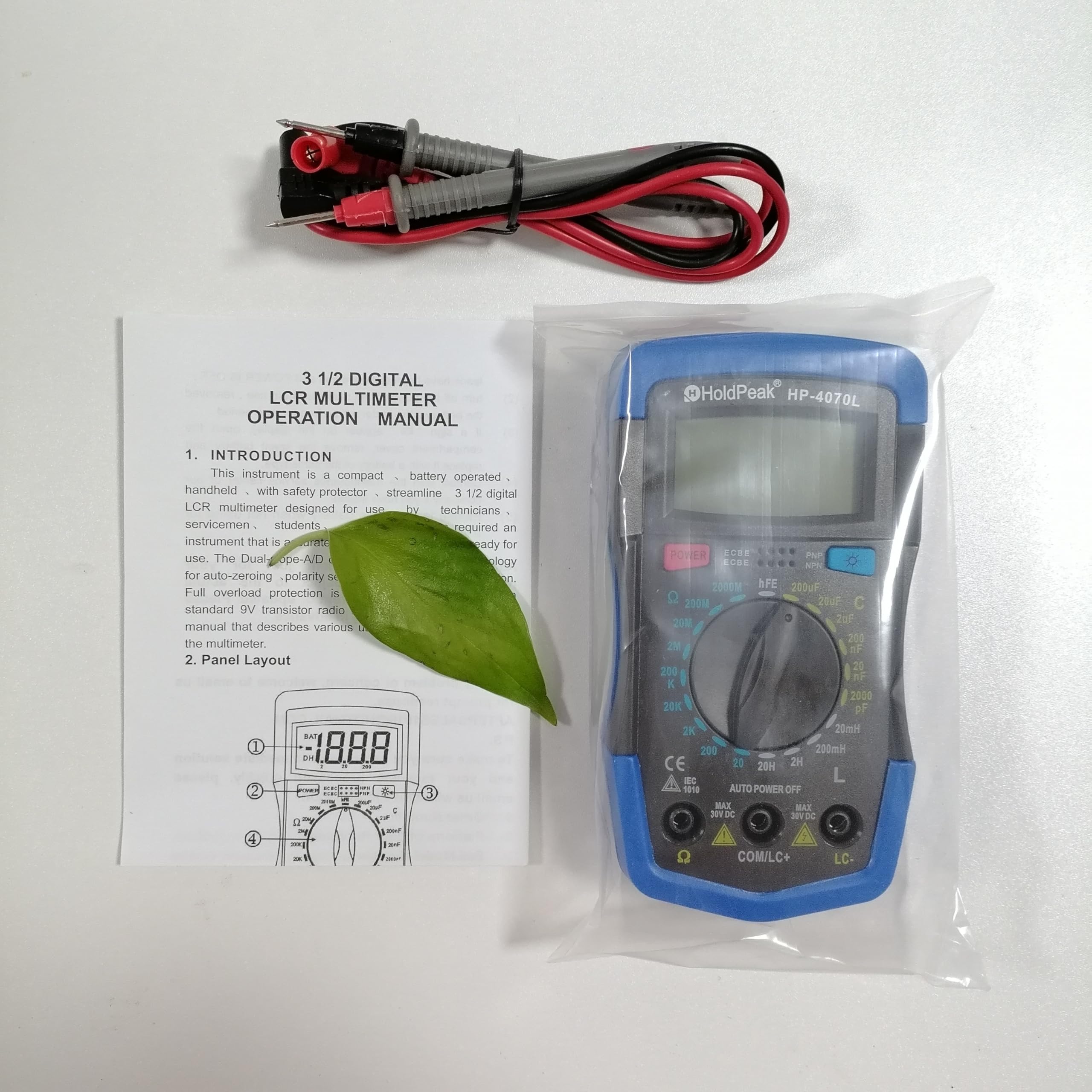 HoldPeak HP-4070L Capacitance Multimeter Digital Inductance LCD Meter hFE Test With Backlight Inductance LCR Meter Repair Tool(HP-4070L -No box)