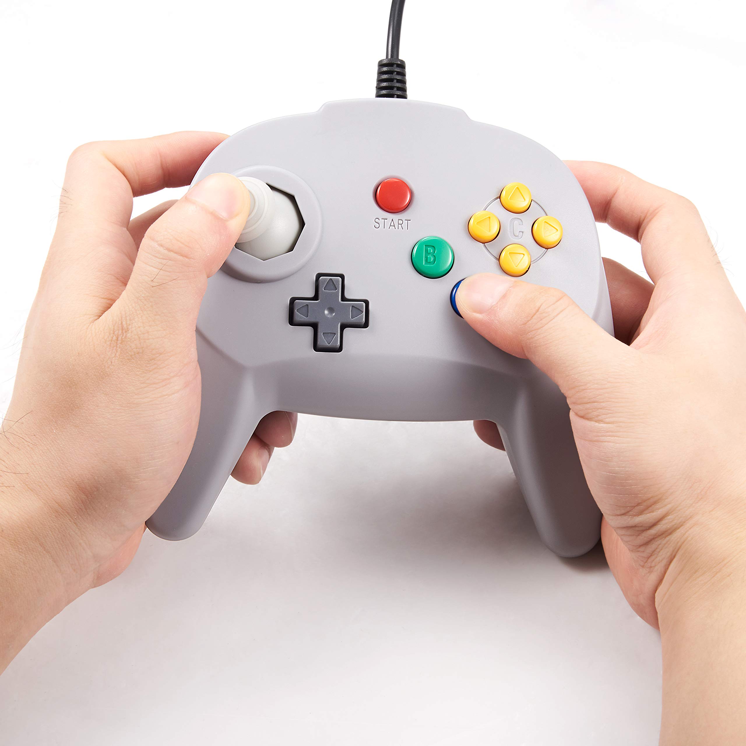 miadore Classic N64 Controller, Retro N64 Wired Remote Joystick Gaming Controller Compatibile con la Console N64 (grigio)