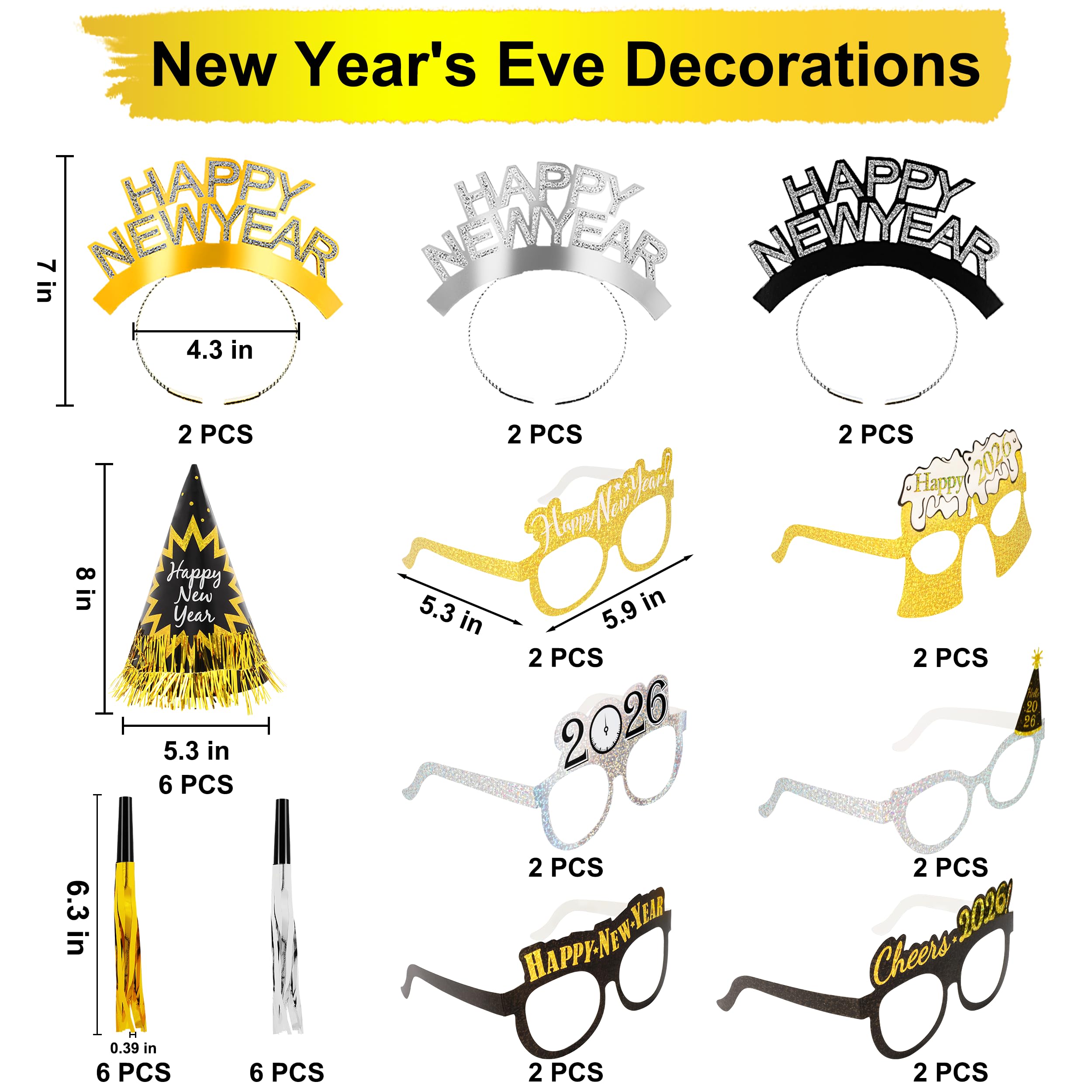 Erweicet Suministros para fiestas de Año Nuevo