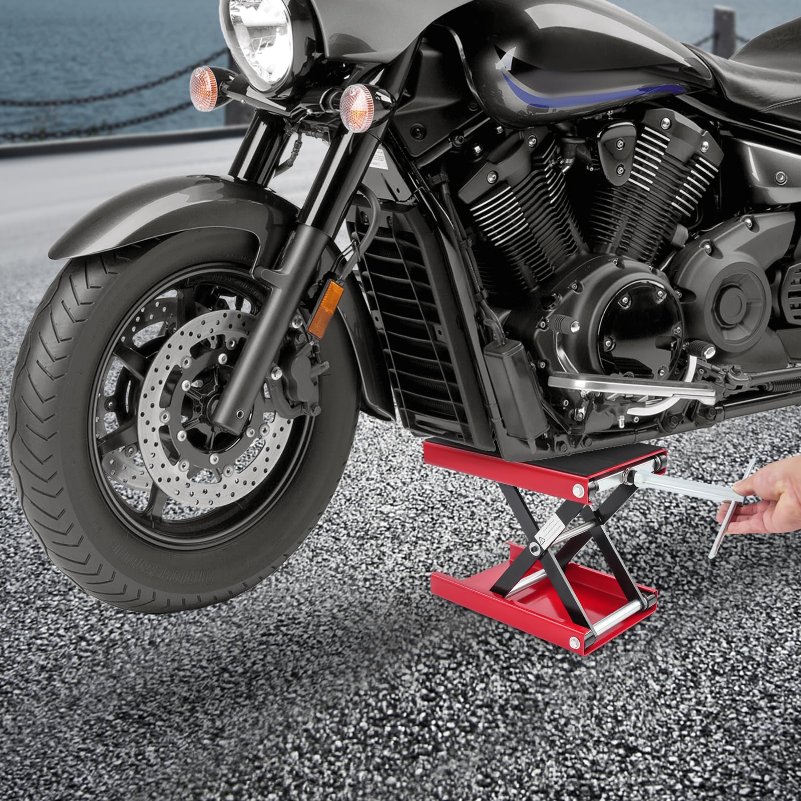 Elevador de motocicleta regulable y plegable, 500 kg, capacidad de carga