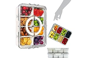 Serving Tray with Lid and Handle - Travel Essential for Kids