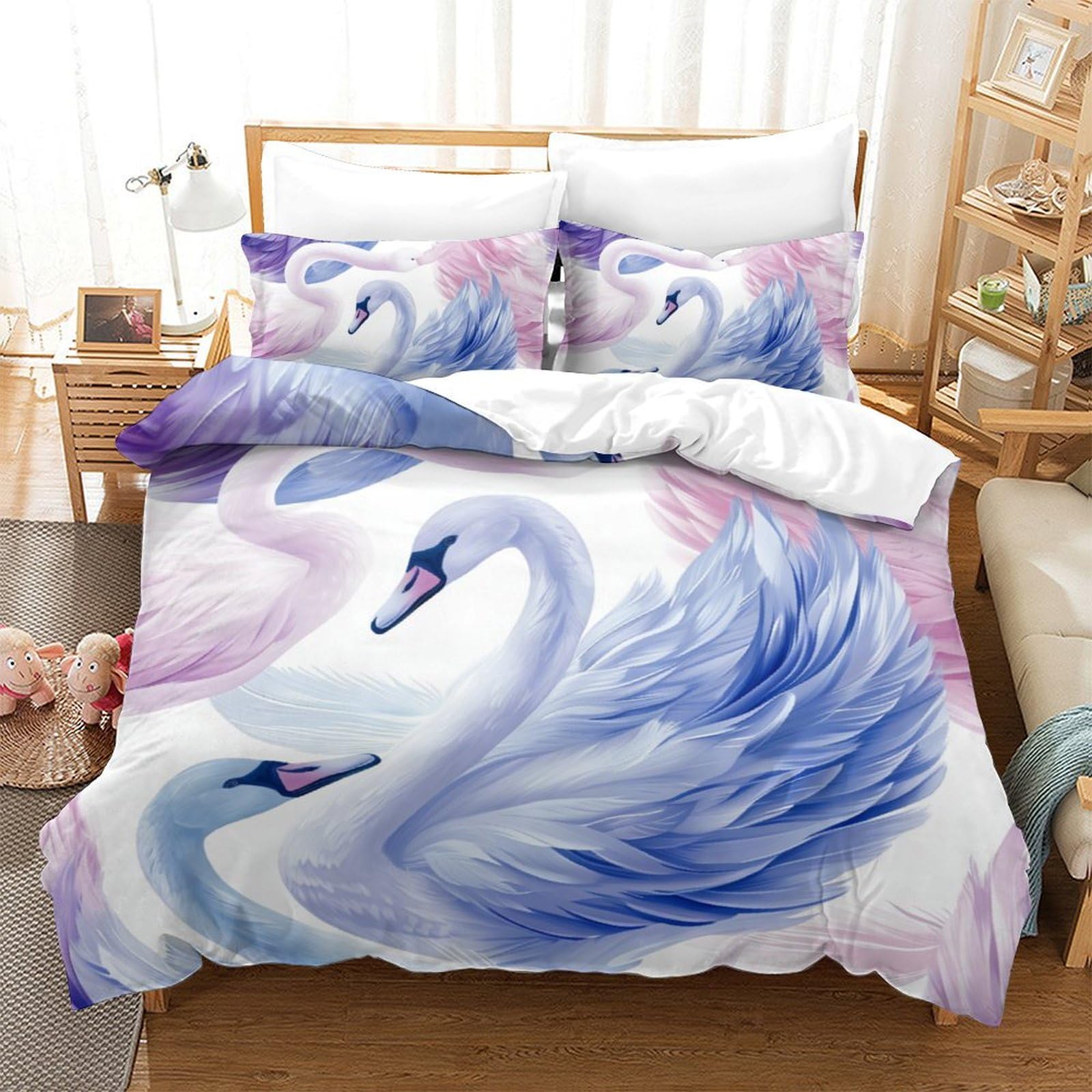 Housse de couette pour garçons et adultes avec taies d'oreiller en microfibre 200x200