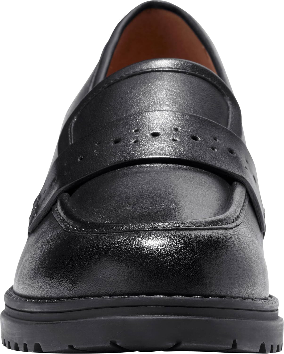 Cole Haan Women's Corrinne Lug Penny Loafers, Black Leather, 9-B US - Image 5