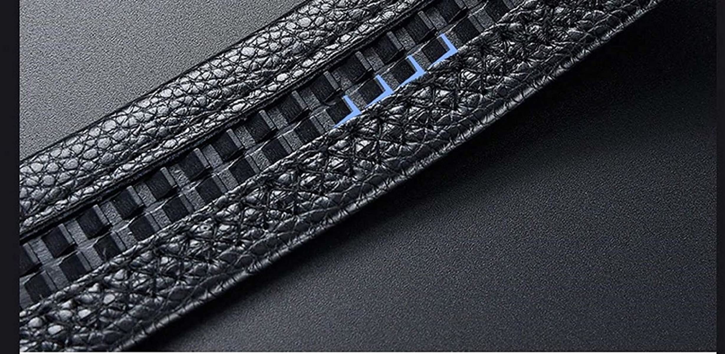 ZORO Men's Vegan Leather Belt for Men, Formal/Casual,Autolock,Black | Fit on up to 38 Inches Waist size (Black 51, 1) - Image 5 thumbnail