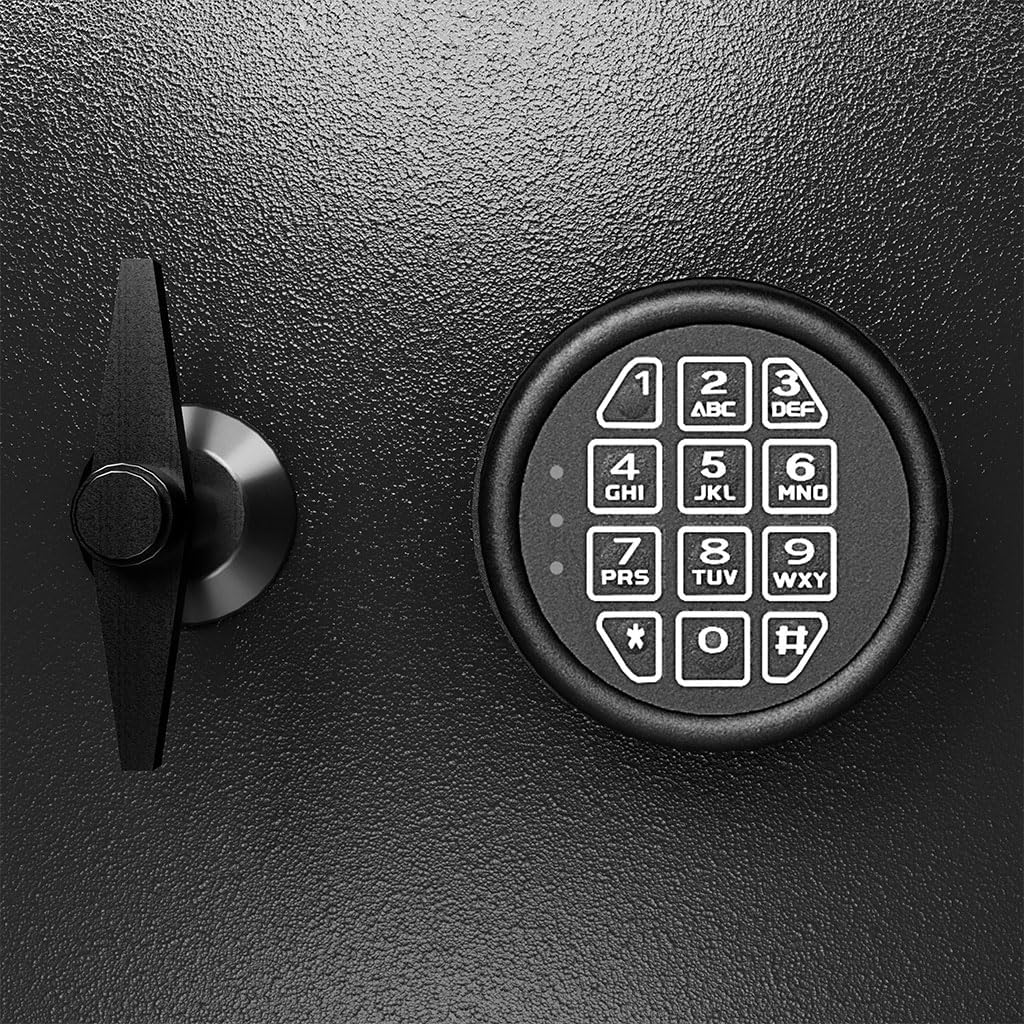 Depository Drop Safe Fireproof, Electronic Steel Safe with Keypad and 2 Emergency Keys, Silent Deposit Safe Box, Security Money Safe for Cash Slips Expense Business Office Home