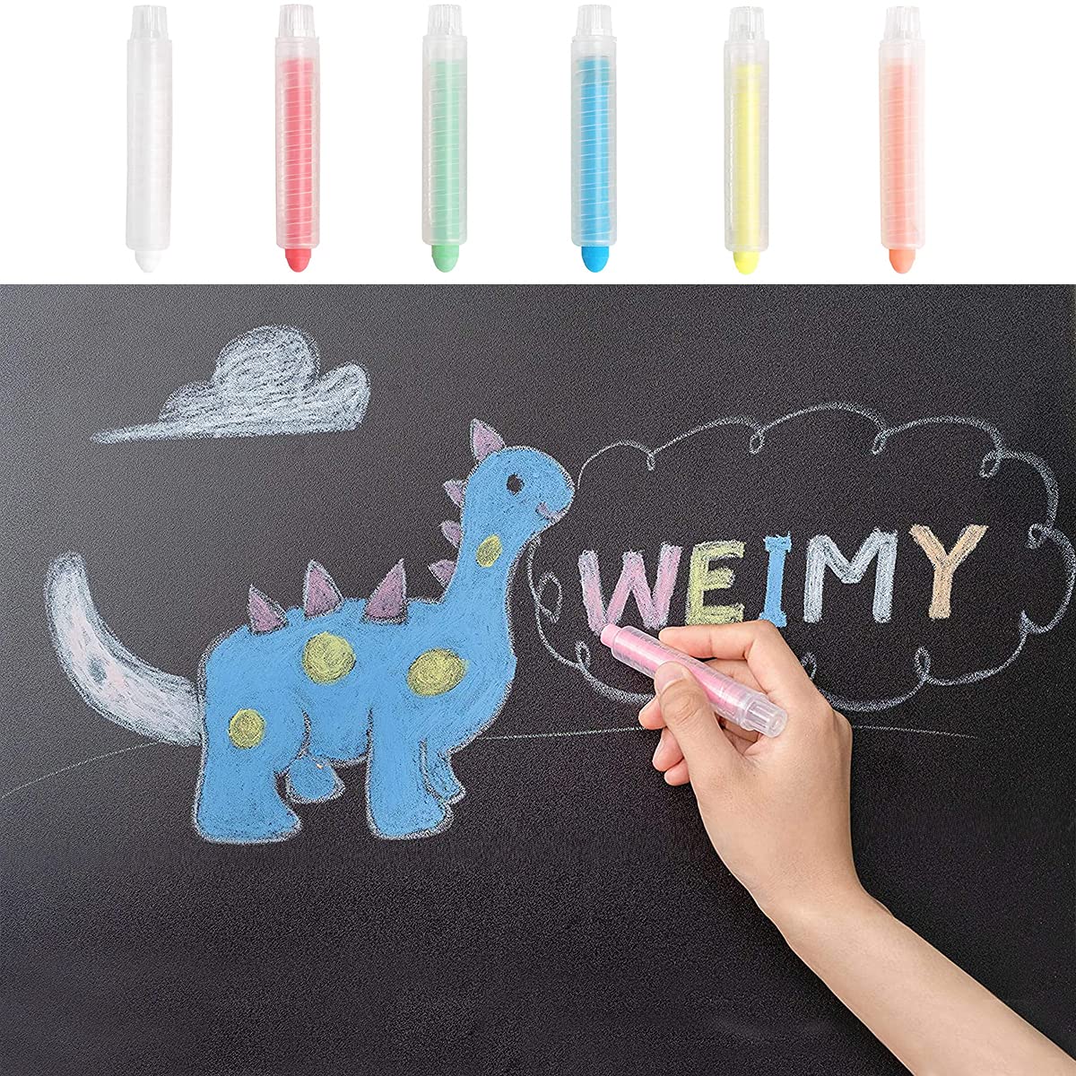 5 Pcs Plastique Porte-Craie, Réglable, Coloré, pour Bureau, Maison