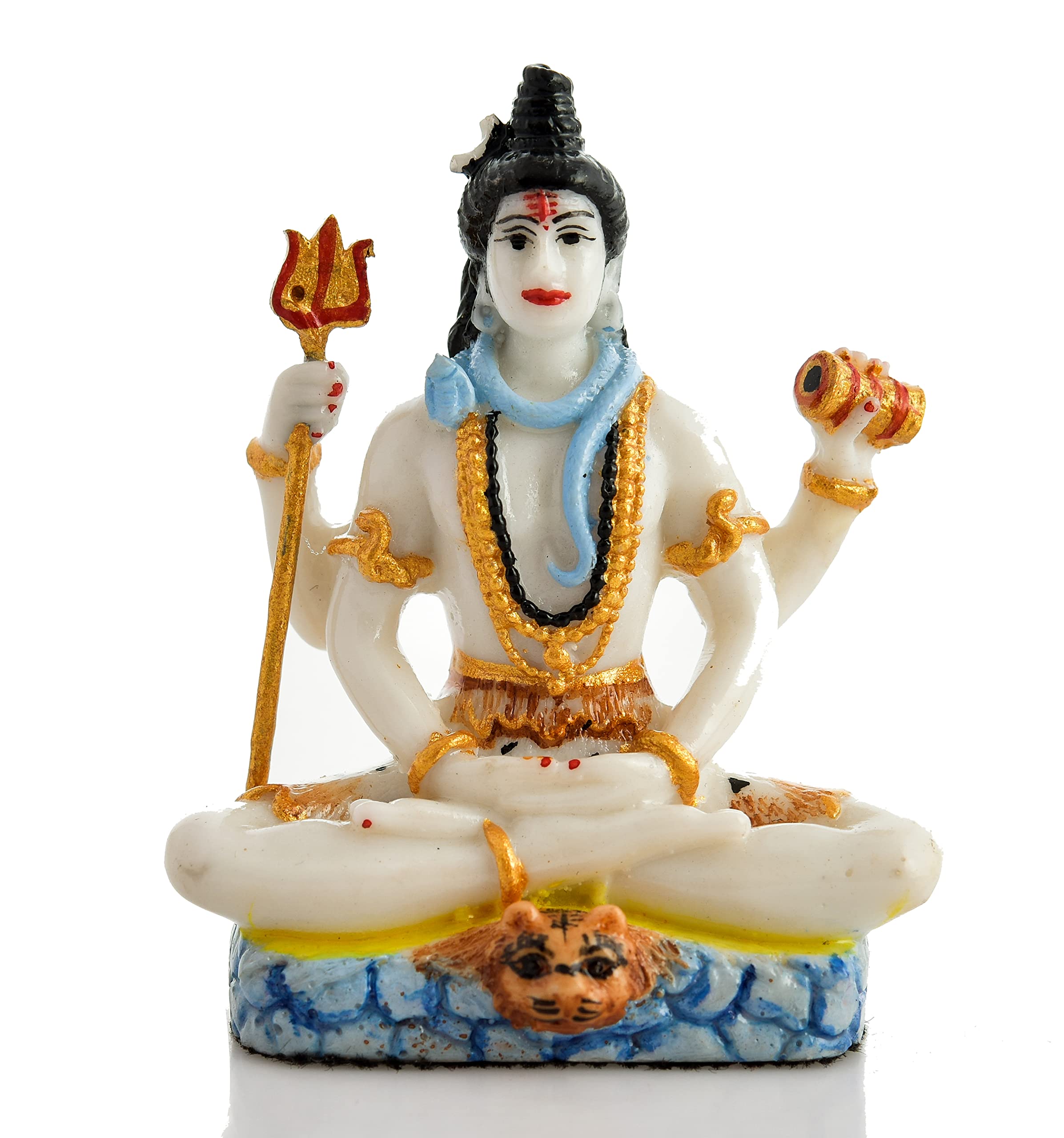Archna Handicraft Polyresin Shiv Ji Murti for Pooja Room Figurines Idol Mahadev Sculpture (2 x 3 Inches, White), Idol - Image 3 thumbnail