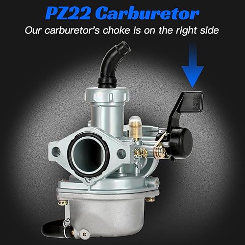 Miniatura 4 de YOXUFA PZ22 - Kit de agarre de cable de acelerador de filtro de aire de 0.866 in para 110cc 125cc ATV Pit Dirt Bike Coolster Mountopz SSR TaoTao