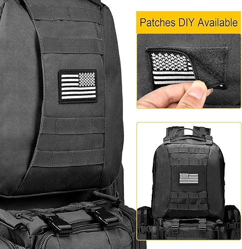 Miniatura 5 de CVLIFE Mochila táctica militar de asalto mochila Molle desmontable