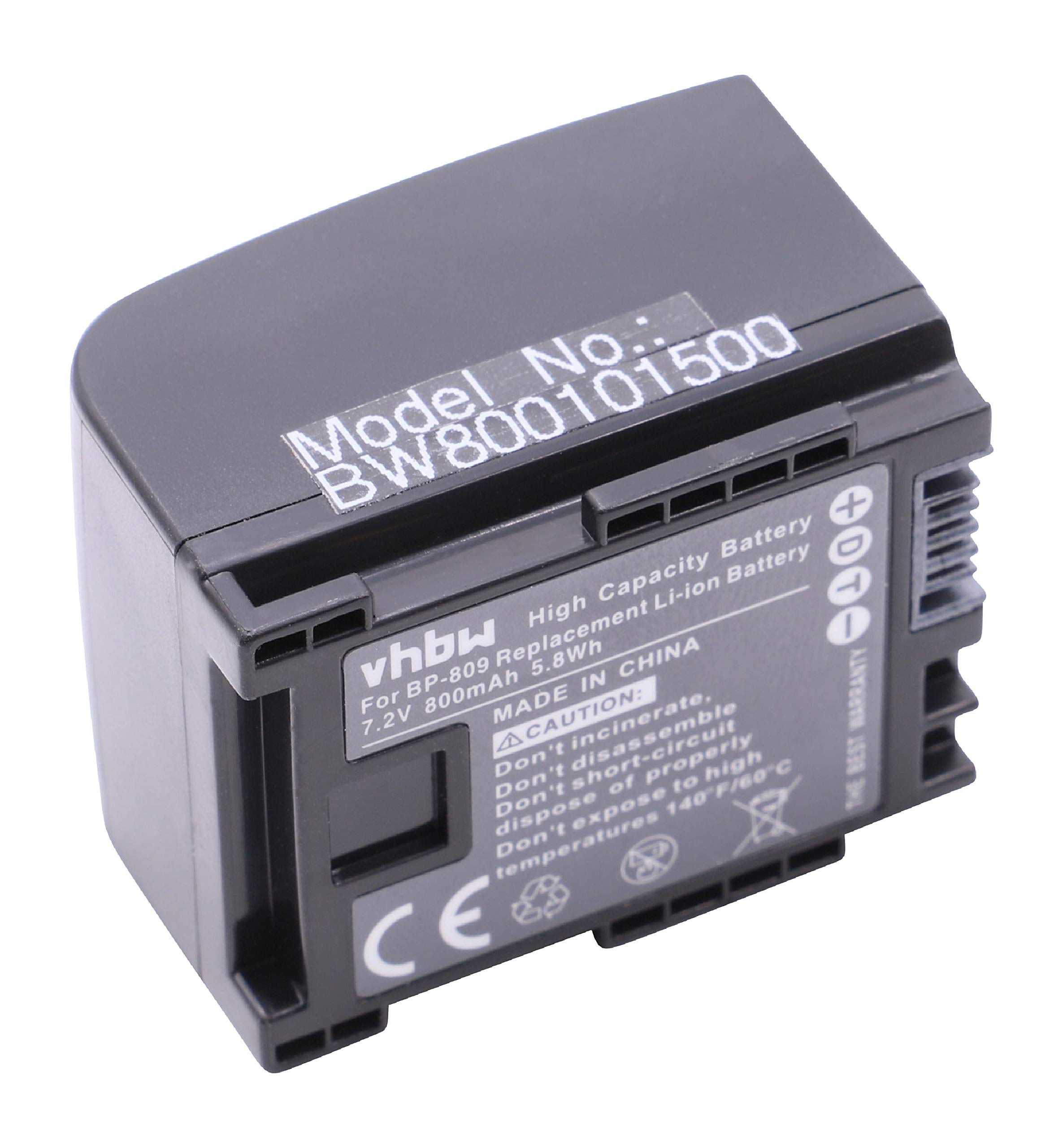 Vhbw 1x Batteria Compatibile Con Canon Legria FS36, FS37, FS306, FS307, FS405 Videocamera Camcorder (800mAh, 7,2V, Li-Ion) Con Infochip - 10