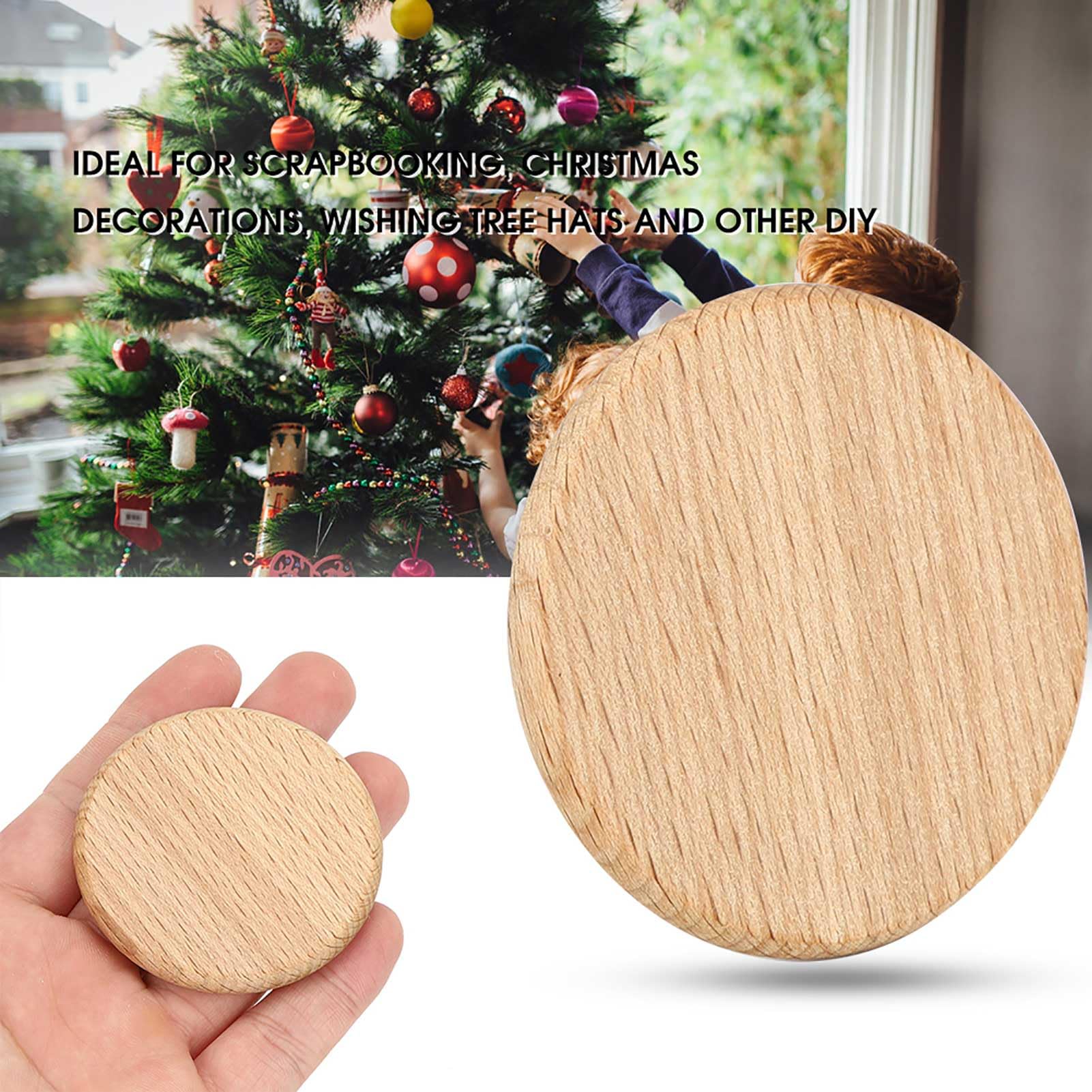 50 Stuks Ronde Houten Schijven – 6 Cm, Beuken, Zonder Gat, Voor Knutselen, Decoratie En Schoolprojecten