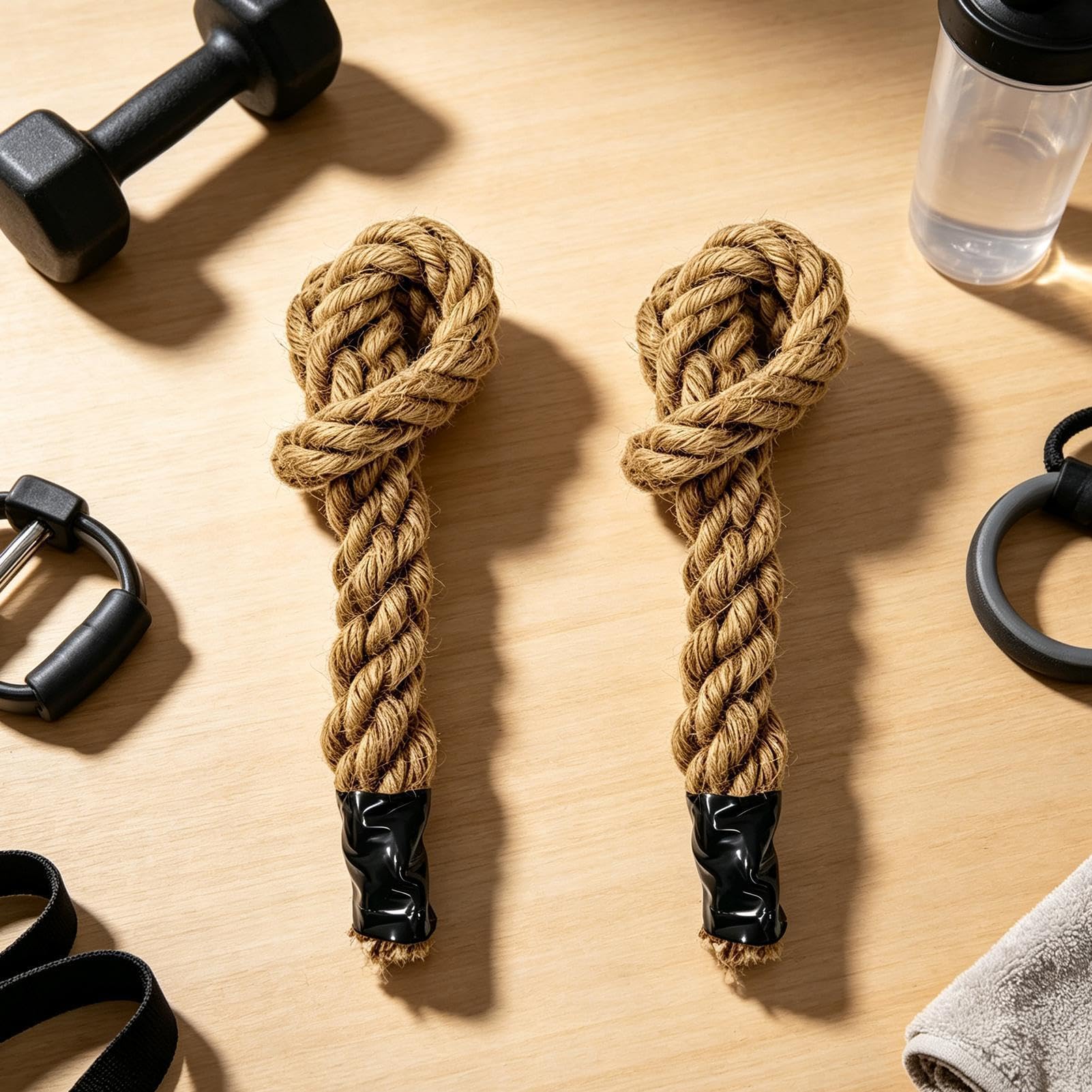 Cuerda para barra de dominadas, 2 asas reutilizables para entrenamiento de